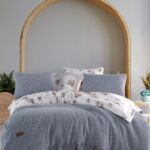 Купити Комплект теплої постільної білизни полуторний SHERWOOD Snowy Istanbul Buz Mavisi